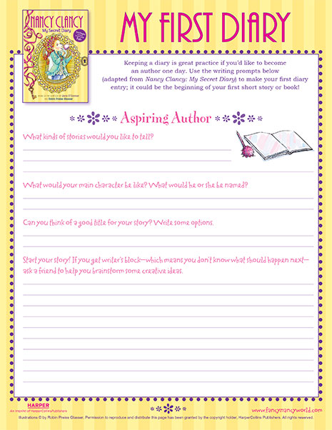 Printable Cute Diary
