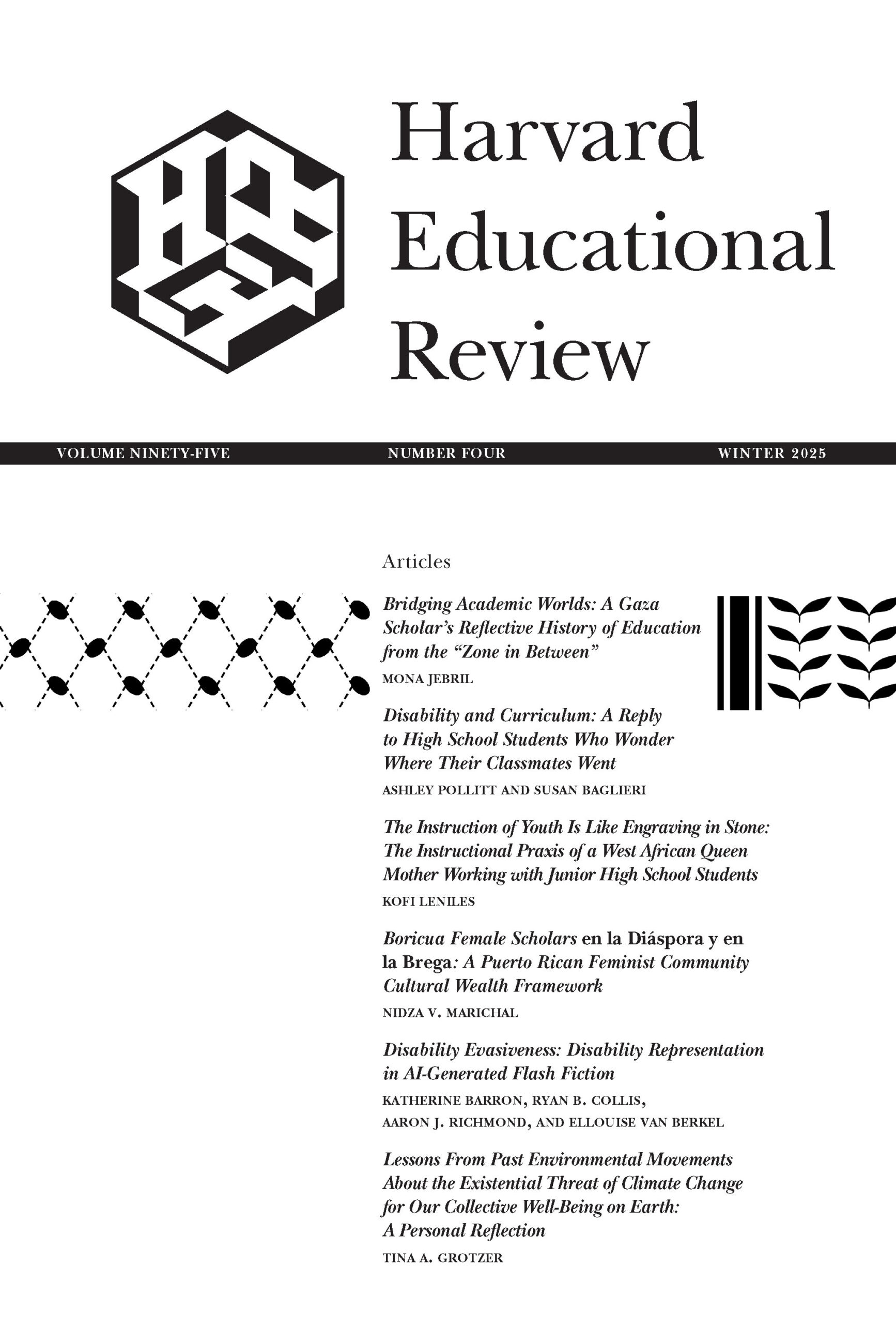 Cover of the Winter 2025 HER issue