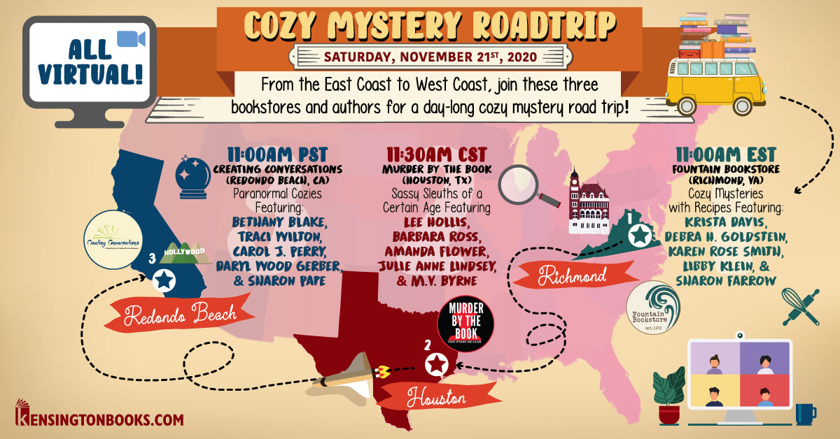 Cozy Mustery Road Trip roadmap