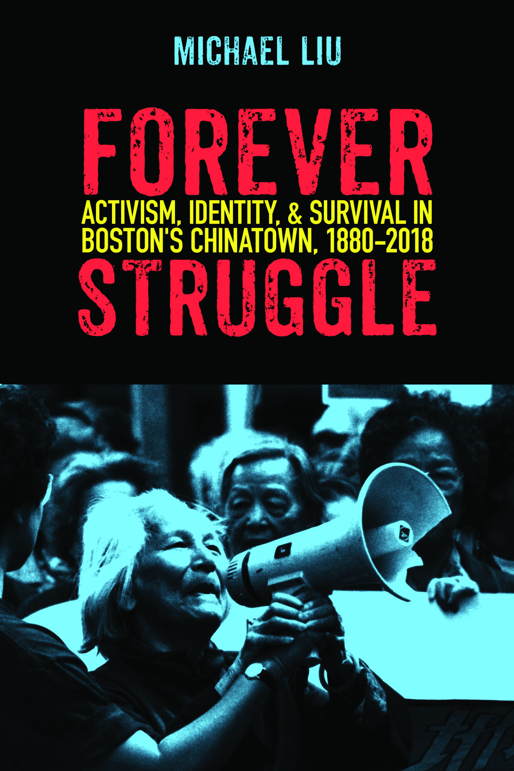 Book cover featuring image of Asian American activists