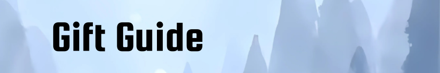 blue banner that says "Gift Guide"