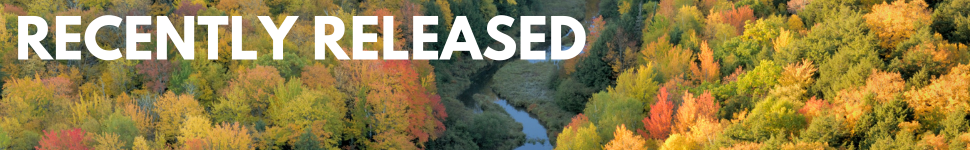 decorative image of UP forest with text that says "RECENTLY RELEASED"