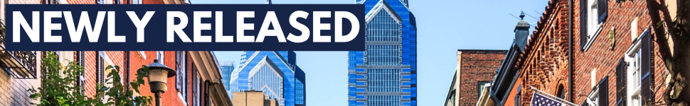 decorative header images of Philadelphia, PN, with text "Newly Released"