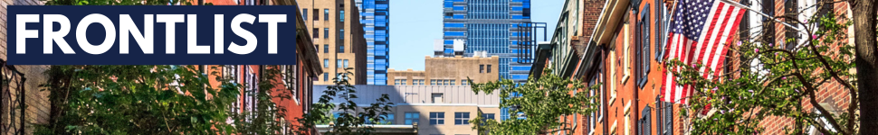 decorative header images of Philadelphia, PN, with text "Frontlist"