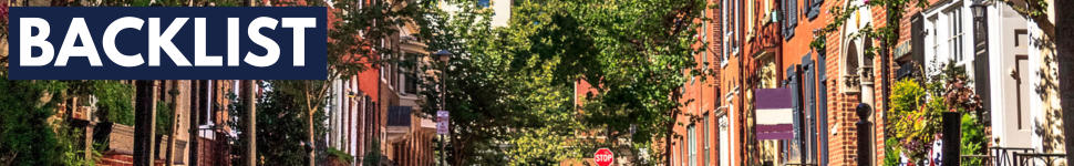 decorative header images of Philadelphia, PN, with text "Backlist"