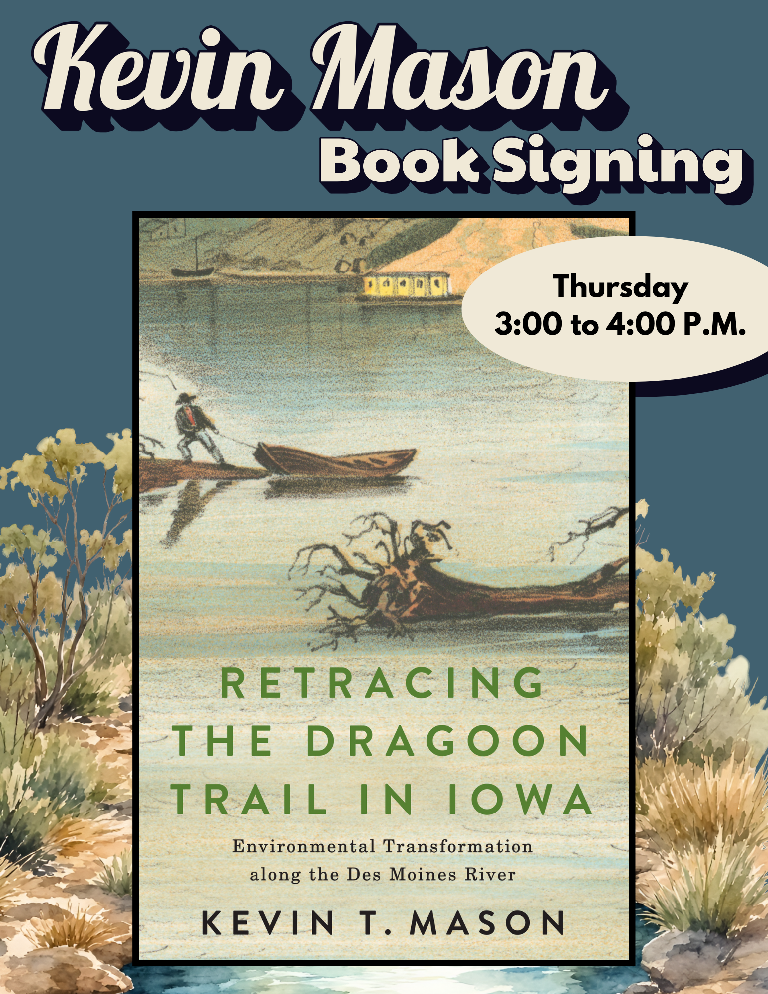 Kevin Mason Book Signing Flyer, for Thursday October 8th, from 3 to 4 PM