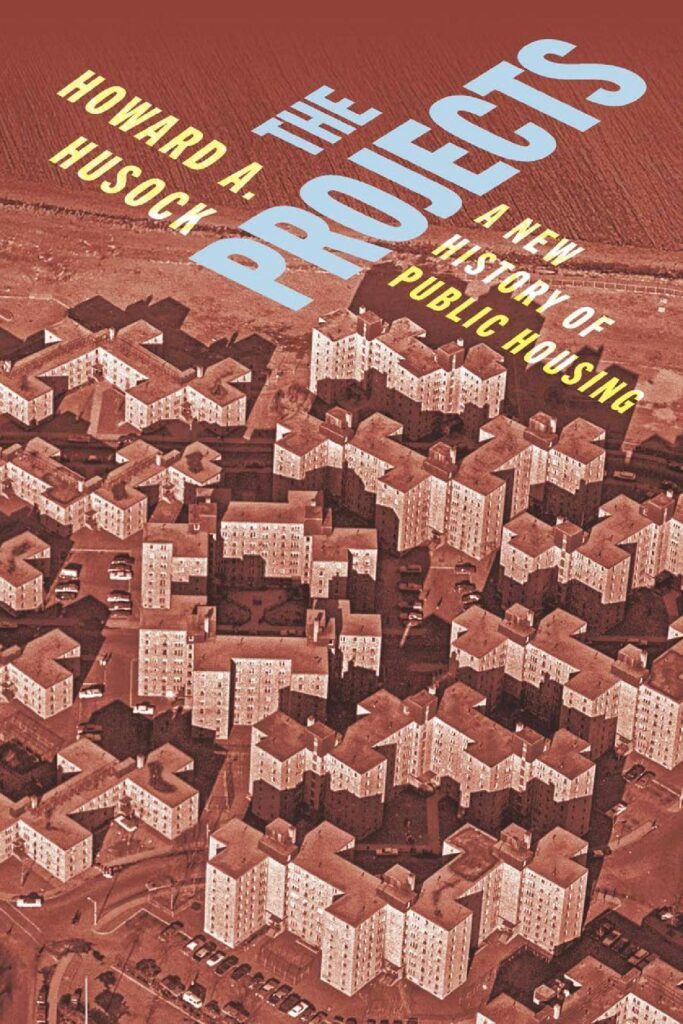 Birds-eye view of Boston's Columbia Point high rise housing project