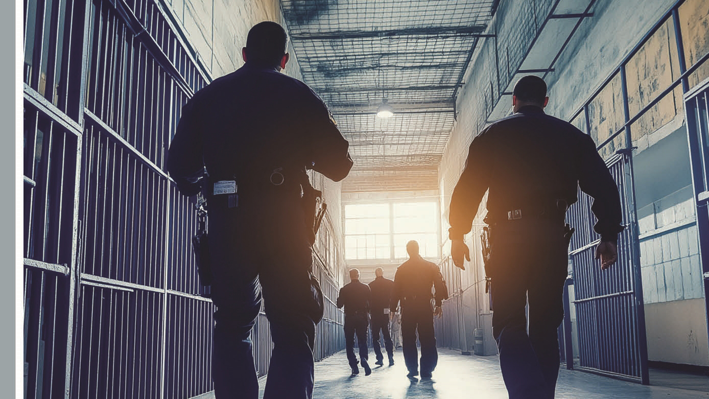 Cops in a jail
