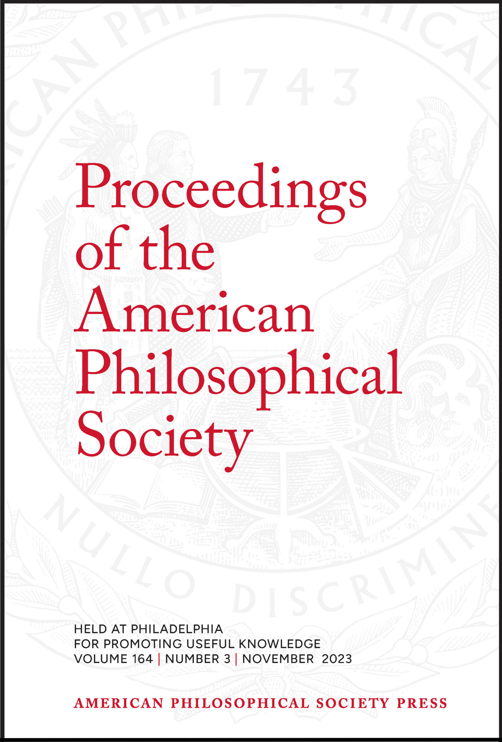 Proceedings of the American Philosophical Society University of