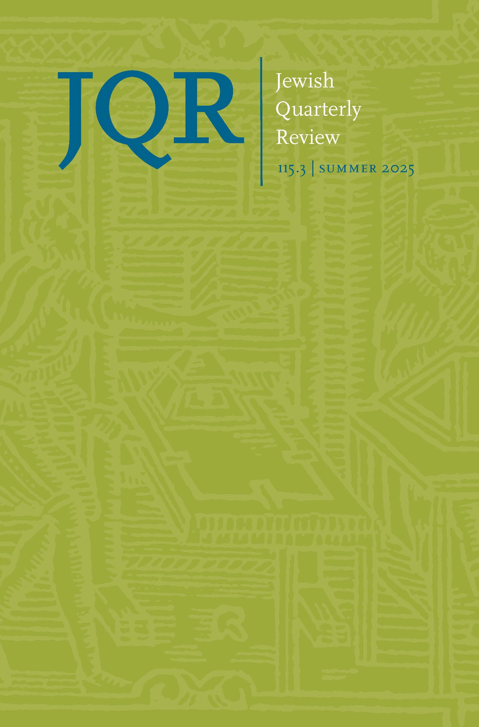 Jewish Quarterly Review University of Pennsylvania Press