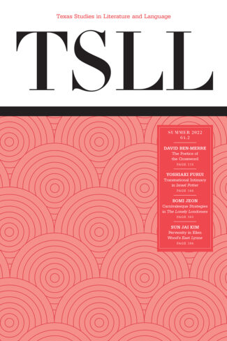 Texas Studies in Literature and Language 64-2