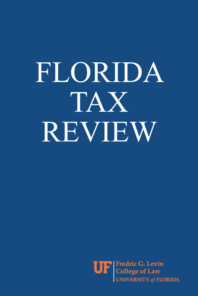 Cover for the journal Florida Tax Review.