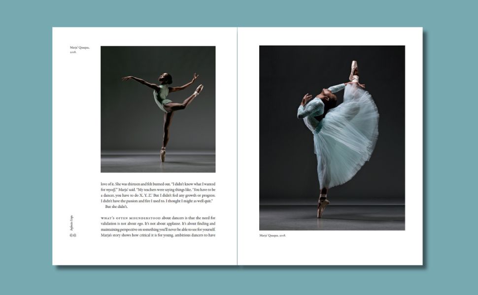 Interior spread from the book Infinite Steps by Gavin Larsen and Gene Schiavone
