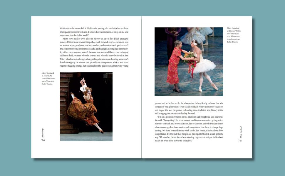 Interior spread from the book Infinite Steps by Gavin Larsen and Gene Schiavone