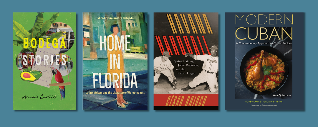 This is a promotional graphic for the University Press of Florida's book sale for Hispanic Heritage Month.