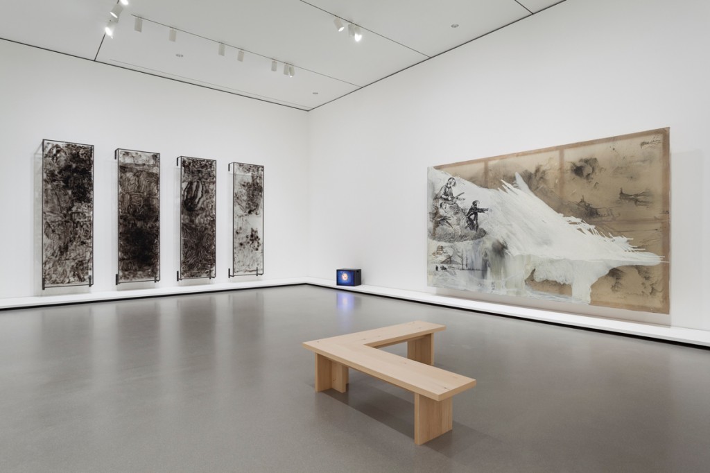 Installation view of Alibis: Sigmar Polke 1963–2010, The Museum of Modern Art, April 19–August 3, 2014. © 2014 The Museum of Modern Art. Photo: Jonathan Muzikar. All works by Sigmar Polke © 2014 The Estate of Sigmar Polke/Artists Rights Society (ARS), New York/VG Bild-Kunst, Bonn, Germany