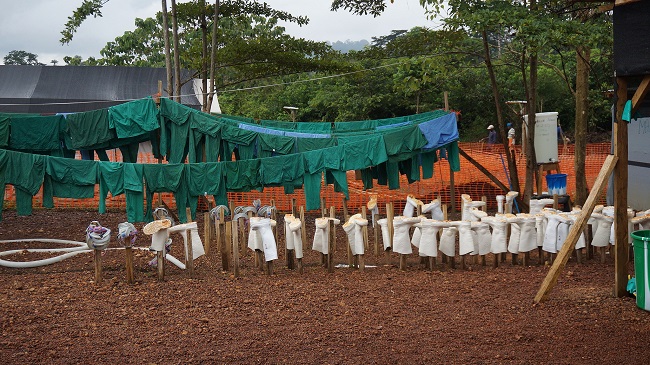 Scene from the Ebola outbreak in Sierra Leone